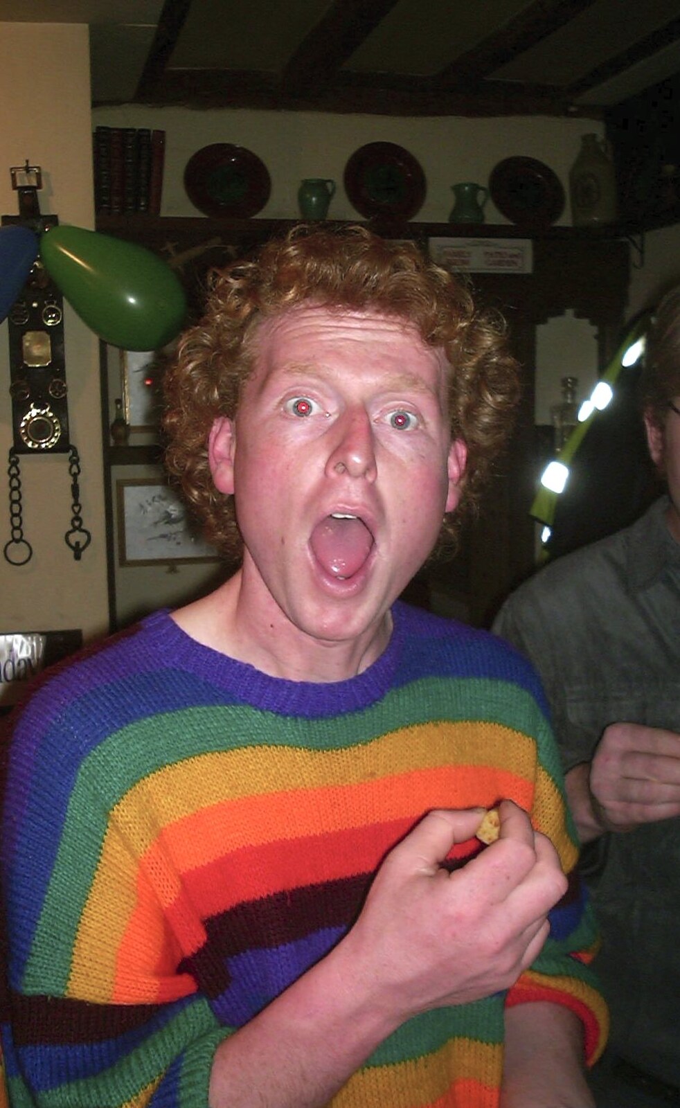 Wavy is surprised from Spammy's 50th Birthday at the Swan Inn, Brome, Suffolk - 26th April 2003