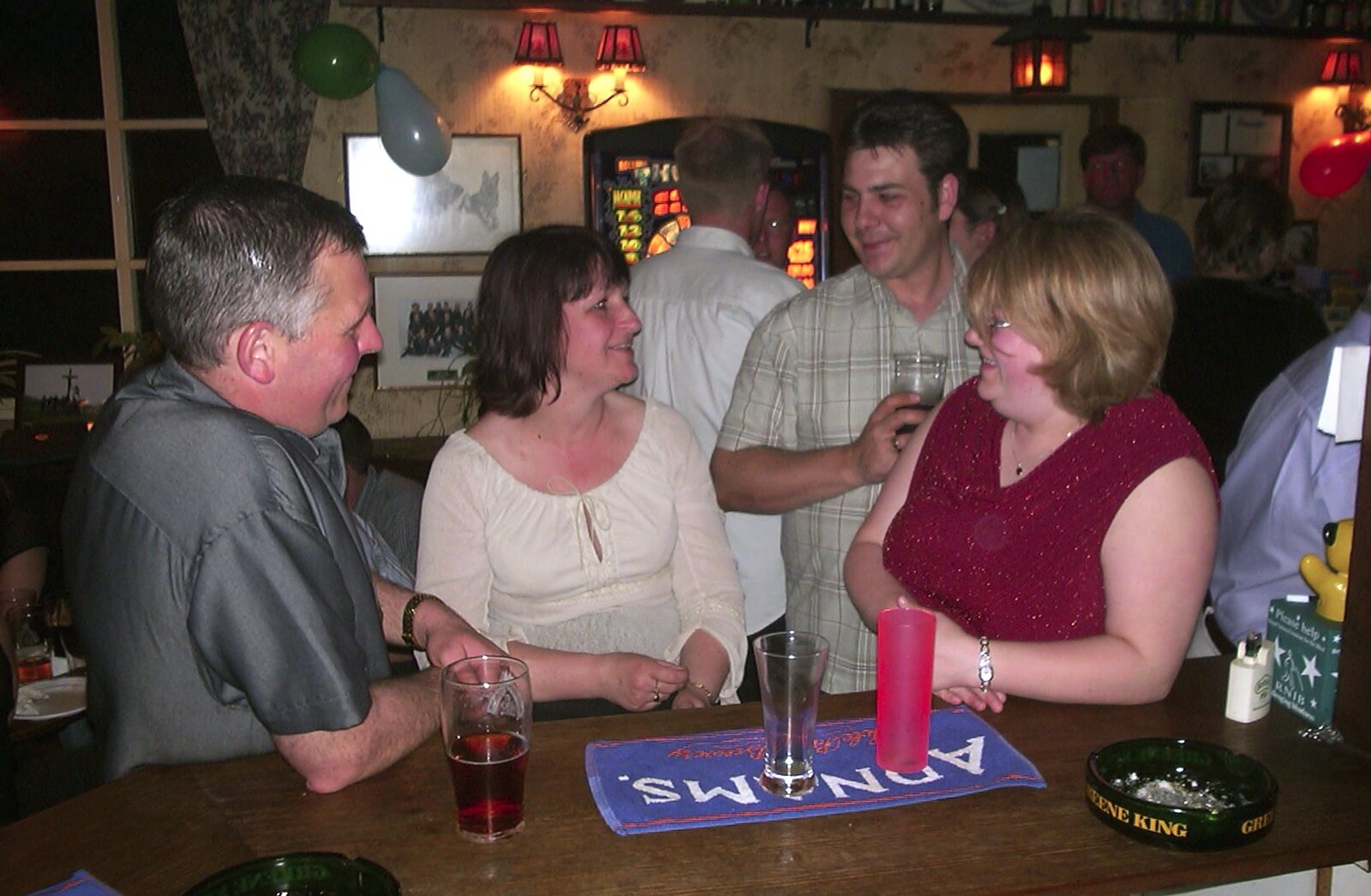 Barry and Davida, with Neil and Helen from Spammy's 50th Birthday at the Swan Inn, Brome, Suffolk - 26th April 2003