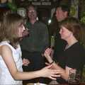 Suey talks animatedly to Pippa, Spammy's 50th Birthday at the Swan Inn, Brome, Suffolk - 26th April 2003