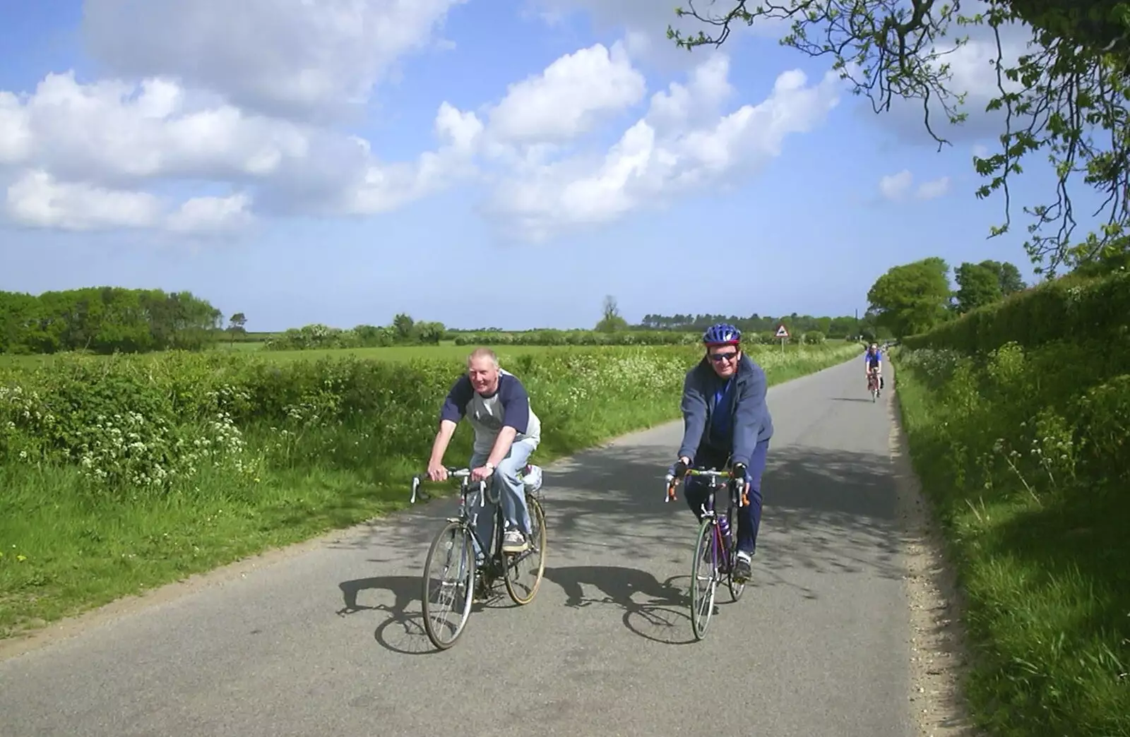 John Willy and Phil, from The BSCC Bike Ride Weekend, Kelling, Norfolk - 9th May 2003