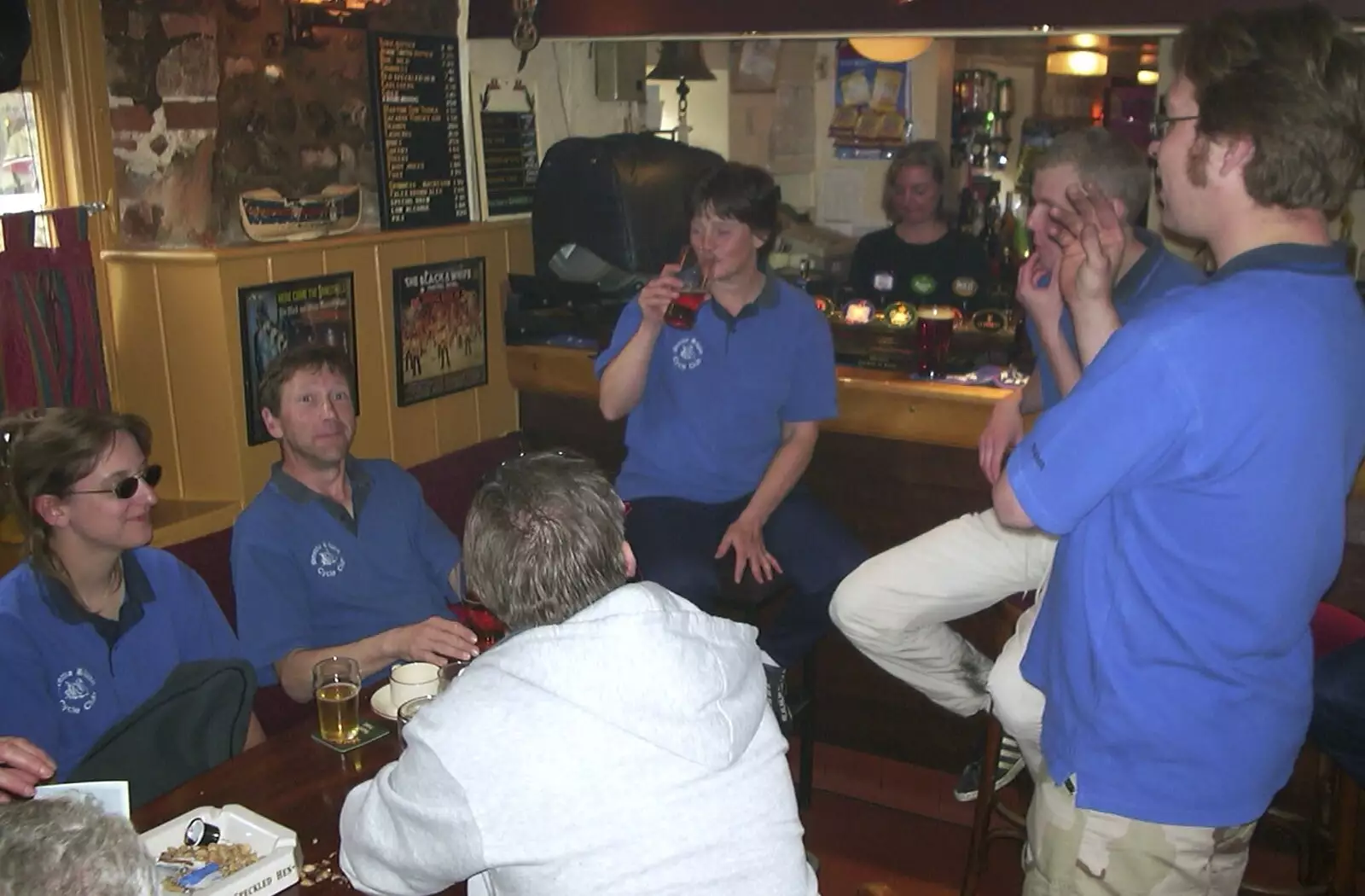 In the pub at Blakeney, from The BSCC Bike Ride Weekend, Kelling, Norfolk - 9th May 2003