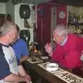 John Willy chats with the barman, The BSCC Bike Ride Weekend, Kelling, Norfolk - 9th May 2003