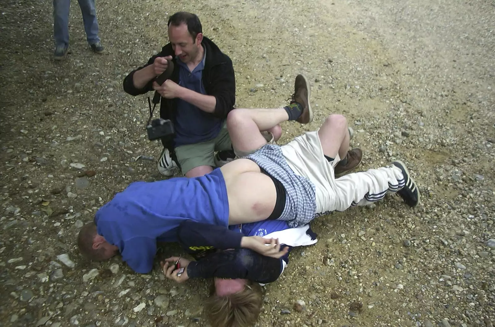 Bill and Marc indulge in a bit of male bonding, from The BSCC Bike Ride Weekend, Kelling, Norfolk - 9th May 2003