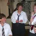 Pippa, Jenny and Carolyn, Jenny's School Disco, Thrandeston, Suffolk - 17th May 2003