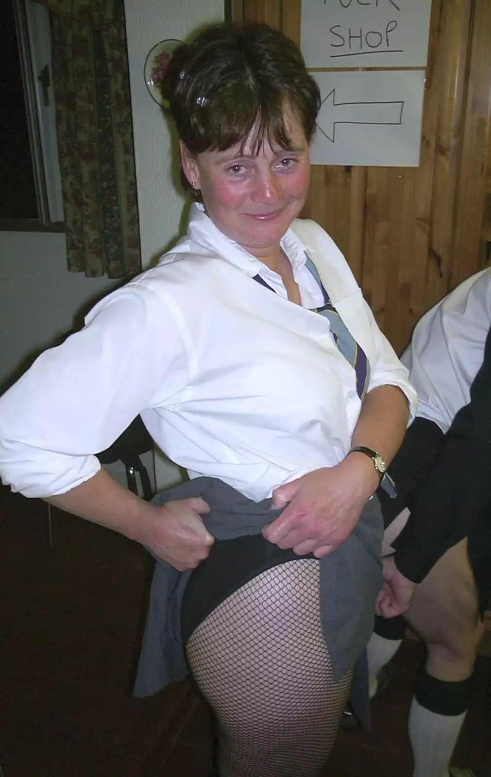 Pippa gets her knickers out, from Jenny's School Disco, Thrandeston, Suffolk - 17th May 2003