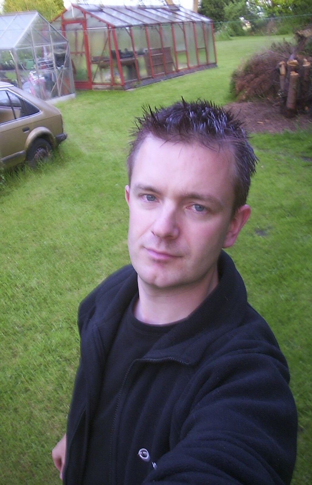 A selfie in the garden from The BBs at BOCM Pauls Pavillion, Burston, Norfolk - 20th May 2003