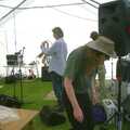 Rob and Max set up in the marquee, The BBs at BOCM Pauls Pavillion, Burston, Norfolk - 20th May 2003