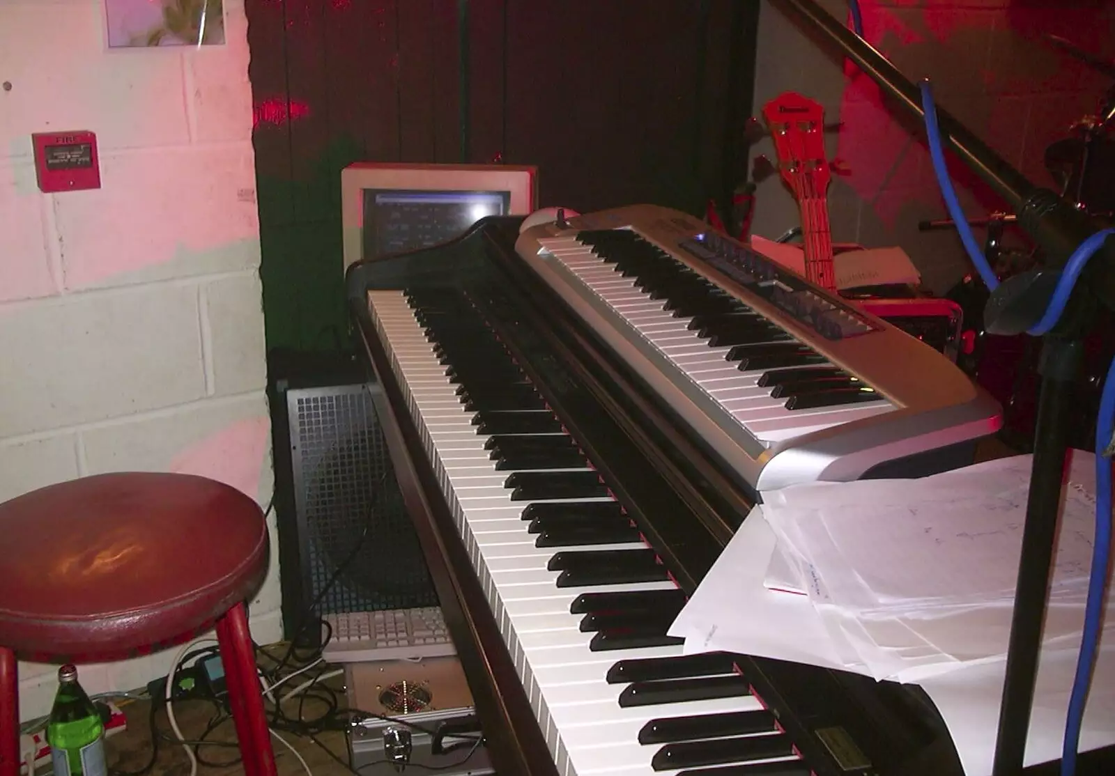 The keyboards are ready, from The BBs at the Cider Shed, Banham, Norfolk - 23rd June 2003