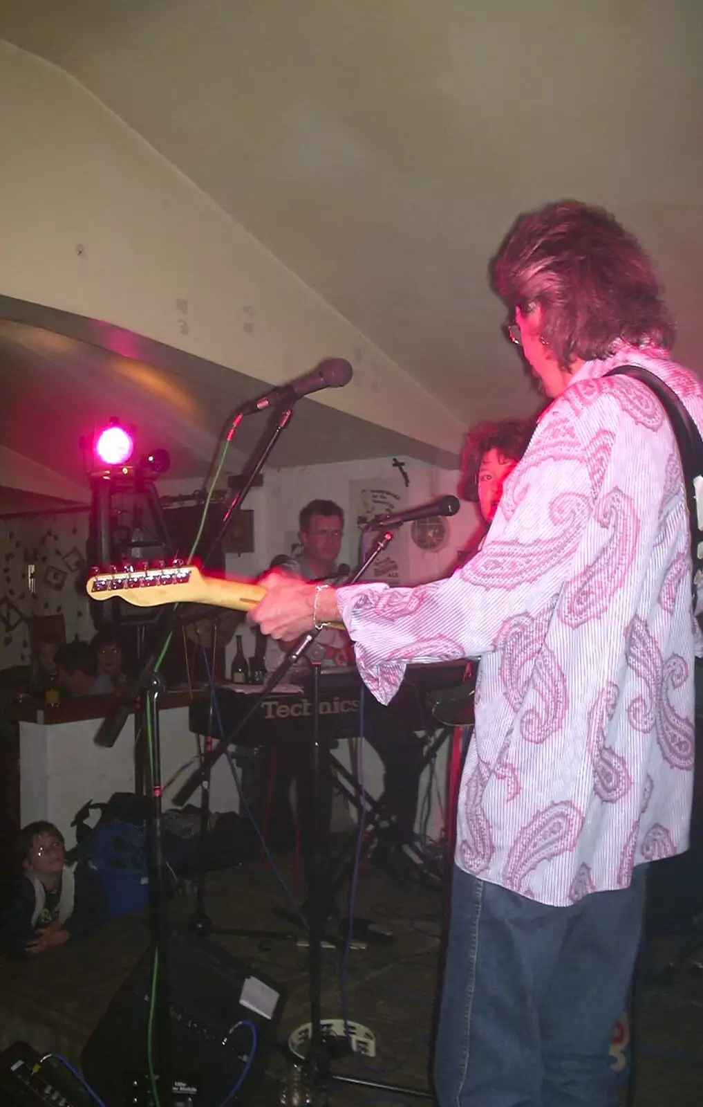 Rob twangs the guitar, from The BBs at the Cider Shed, Banham, Norfolk - 23rd June 2003