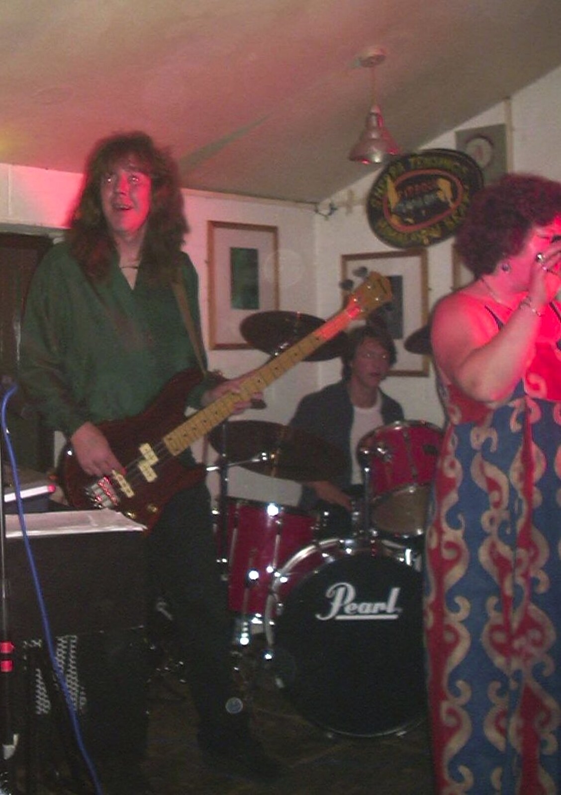 Danny on drums from The BBs at the Cider Shed, Banham, Norfolk - 23rd June 2003