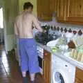 Galen roams around in the kitchen, 3G Lab at Henry's and a Barbeque, Brome, Suffolk - 21st June 2003