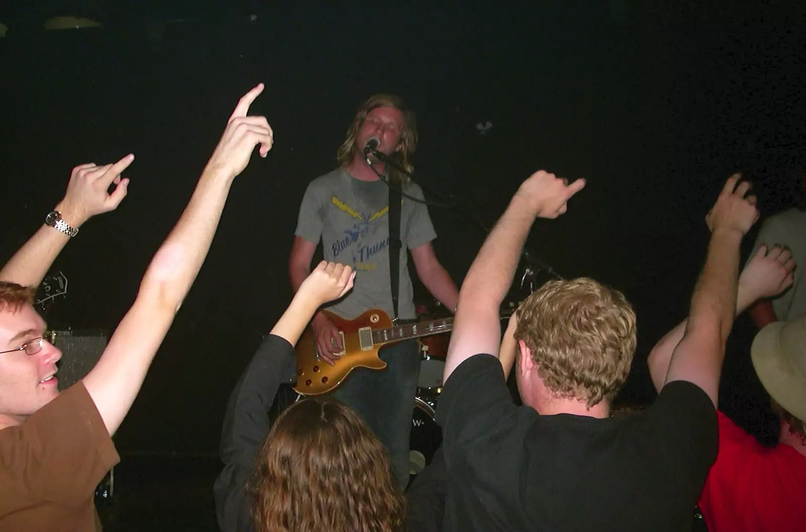 The crowd get into it, from Longview and The BBs, Norwich and Banham, Norfolk - 4th July 2003