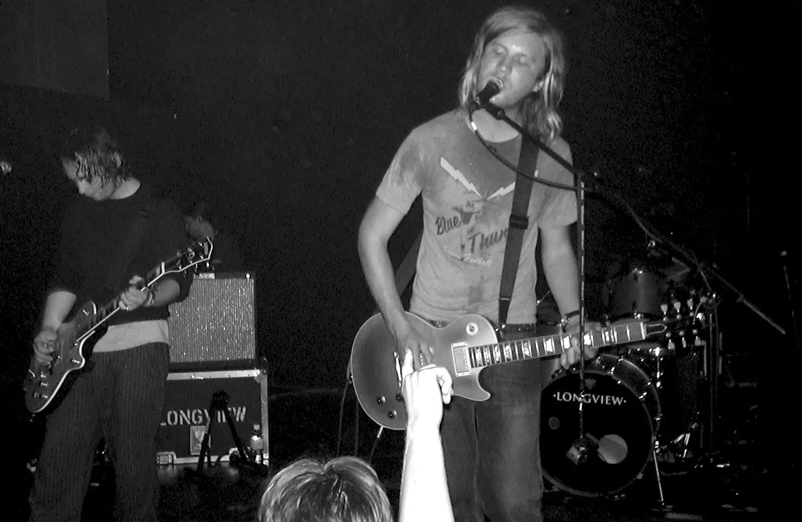 Doug Morch on rhythm guitar, from Longview and The BBs, Norwich and Banham, Norfolk - 4th July 2003