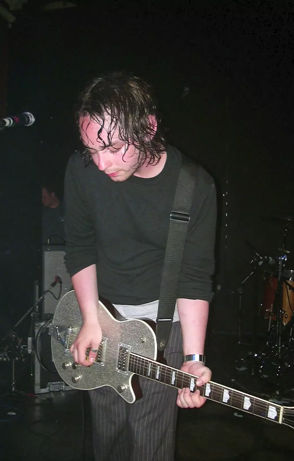 Rhythm-guitarist Doug Morch, from Longview and The BBs, Norwich and Banham, Norfolk - 4th July 2003