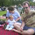 Phil and his sprog in Christchurch Park, Ipswich Music Day and the BSCC in Cotton, Suffolk - 6th July 2003