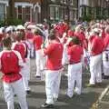 Some kind of dance and drum group does its thing, Ipswich Music Day and the BSCC in Cotton, Suffolk - 6th July 2003