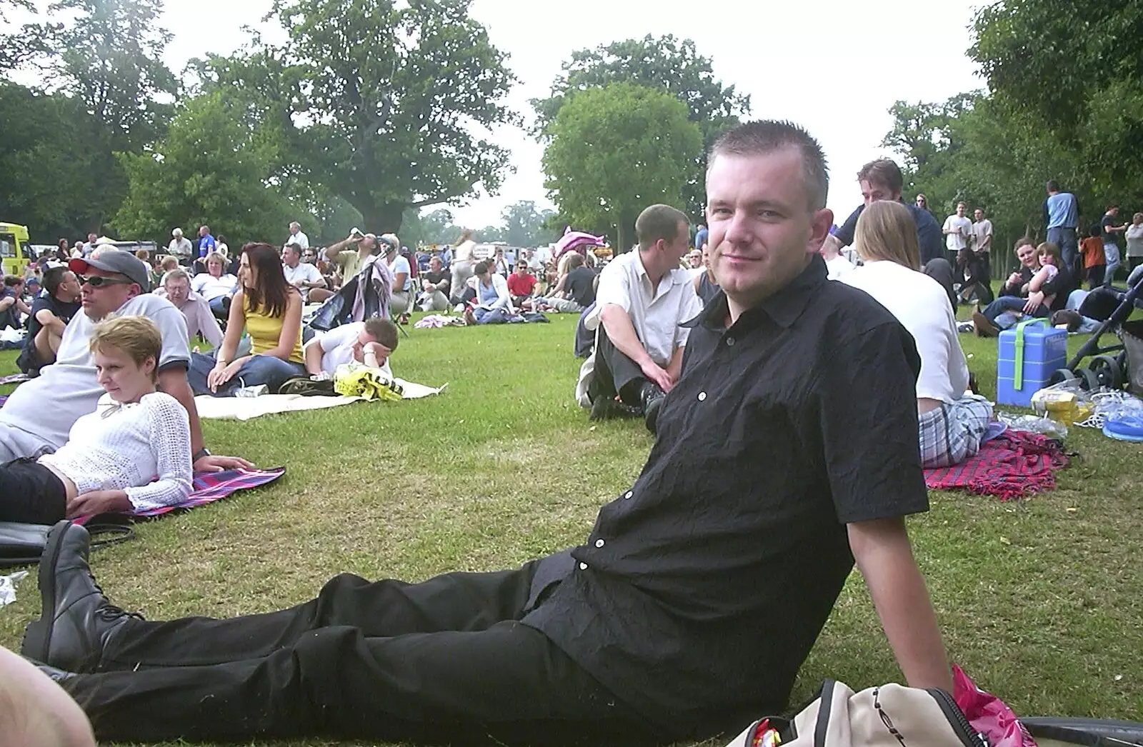 Nosher, all in black as usual, from Ipswich Music Day and the BSCC in Cotton, Suffolk - 6th July 2003