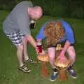 Wavy finds a mushroom to sit on, Ipswich Music Day and the BSCC in Cotton, Suffolk - 6th July 2003