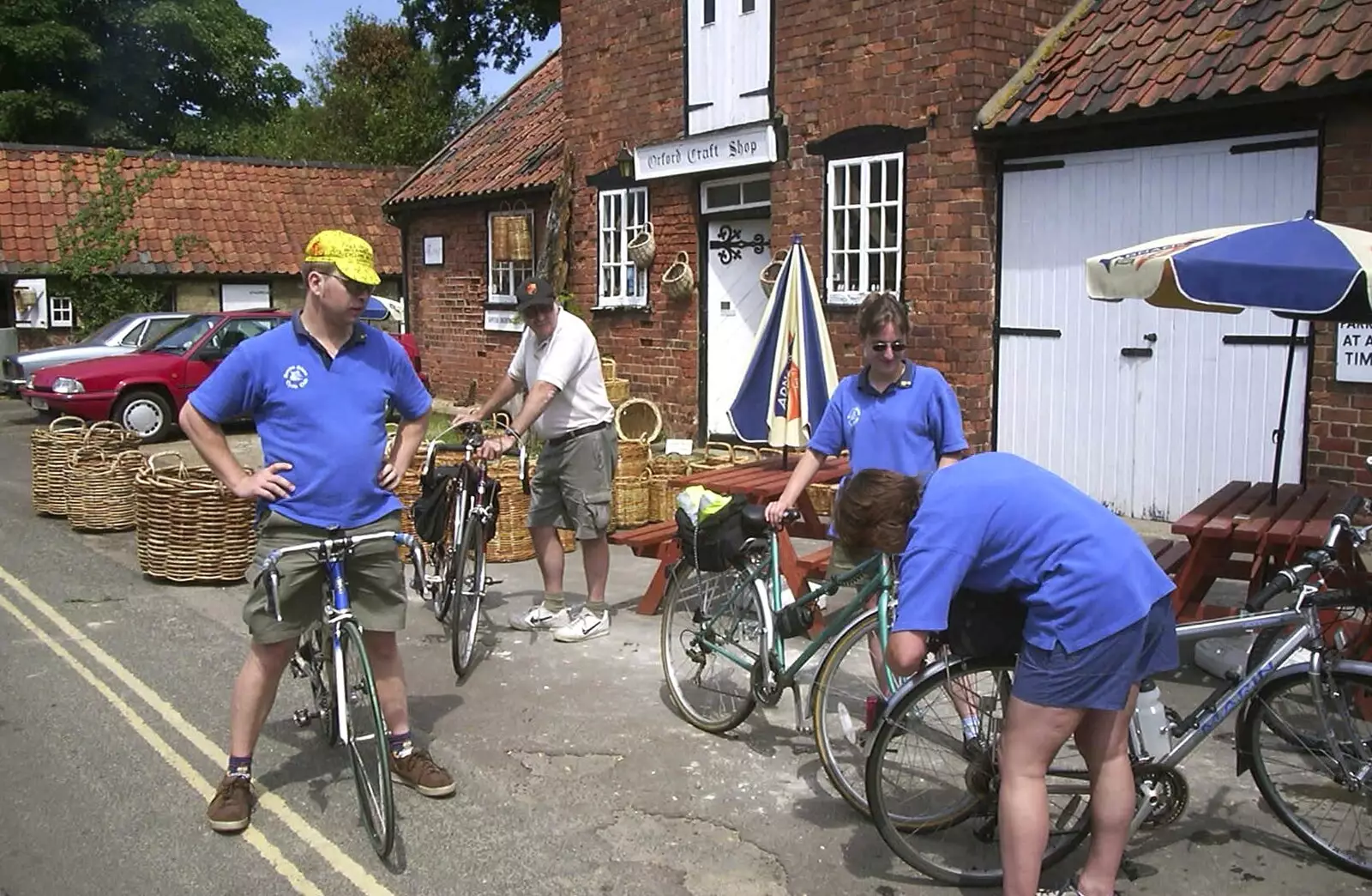 Marc, Sue and Pippa, from The BSCC Annual Bike Ride, Orford, Suffolk - 12th July 2003