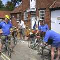 The BSCC Annual Bike Ride, Orford, Suffolk - 12th July 2003, Marc, Sue and Pippa ready for the next short leg to the quay