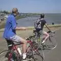 Bill and DH look out over the river, The BSCC Annual Bike Ride, Orford, Suffolk - 12th July 2003