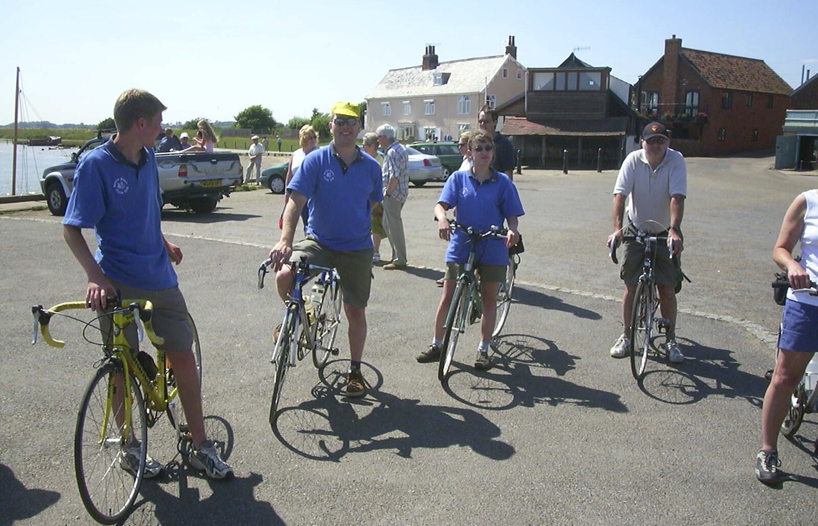The BSCC Annual Bike Ride, Orford, Suffolk - 12th July 2003: Phil, Marc, Sue and Bindery Dave