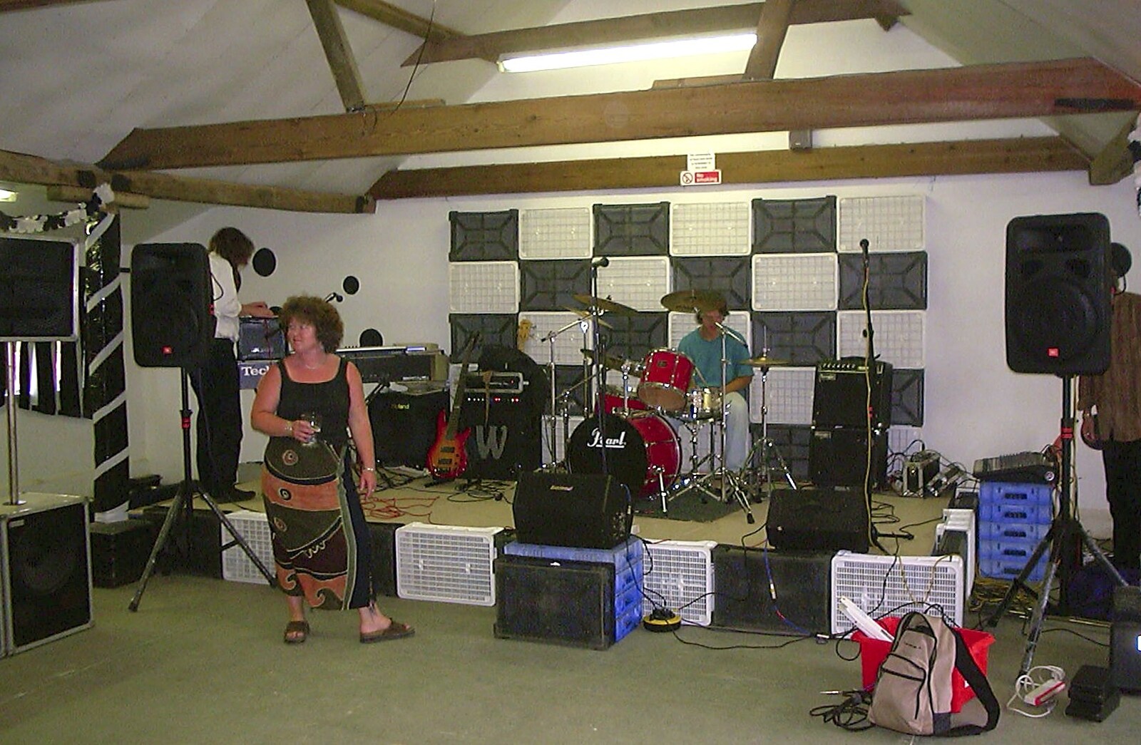 The stage is set up from The BBs at Great Ellingham, Norfolk - 18th July 2003