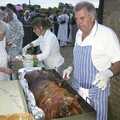 The hog roast occurs, The BBs at Great Ellingham, Norfolk - 18th July 2003