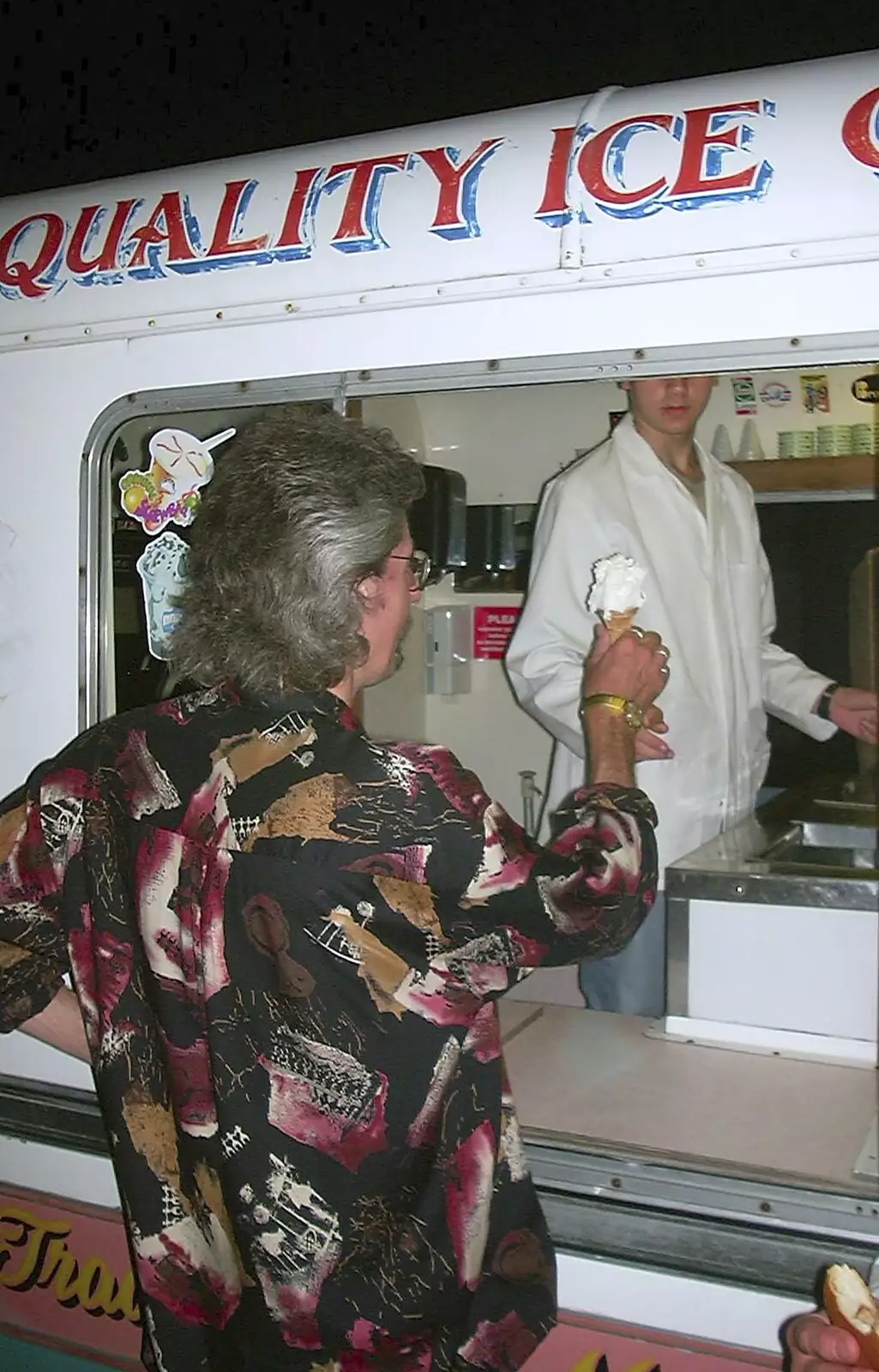 Rob gets an ice cream, from The BBs at Great Ellingham, Norfolk - 18th July 2003