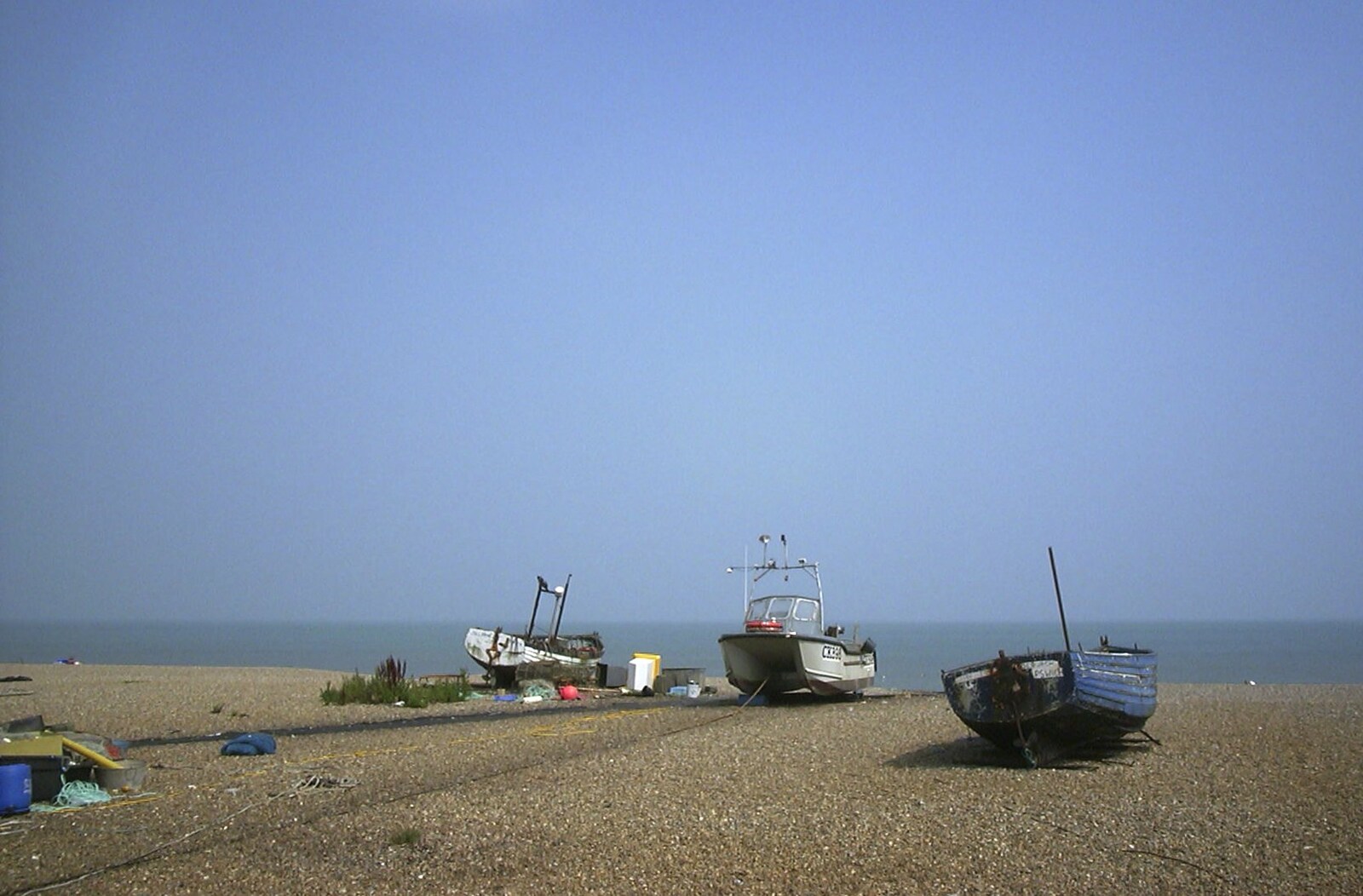 Boats on thge beach from Mother and Mike Visit Aldeburgh, Suffolk - 8th August 2003