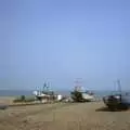 Boats on thge beach, Mother and Mike Visit Aldeburgh, Suffolk - 8th August 2003