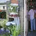 Mother and Mike scope out a flower shop, Mother and Mike Visit Aldeburgh, Suffolk - 8th August 2003