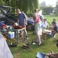 The camp is set up, A BSCC Camping Trip to the Fox Inn, Shadingfield, Suffolk - 9th August 2003