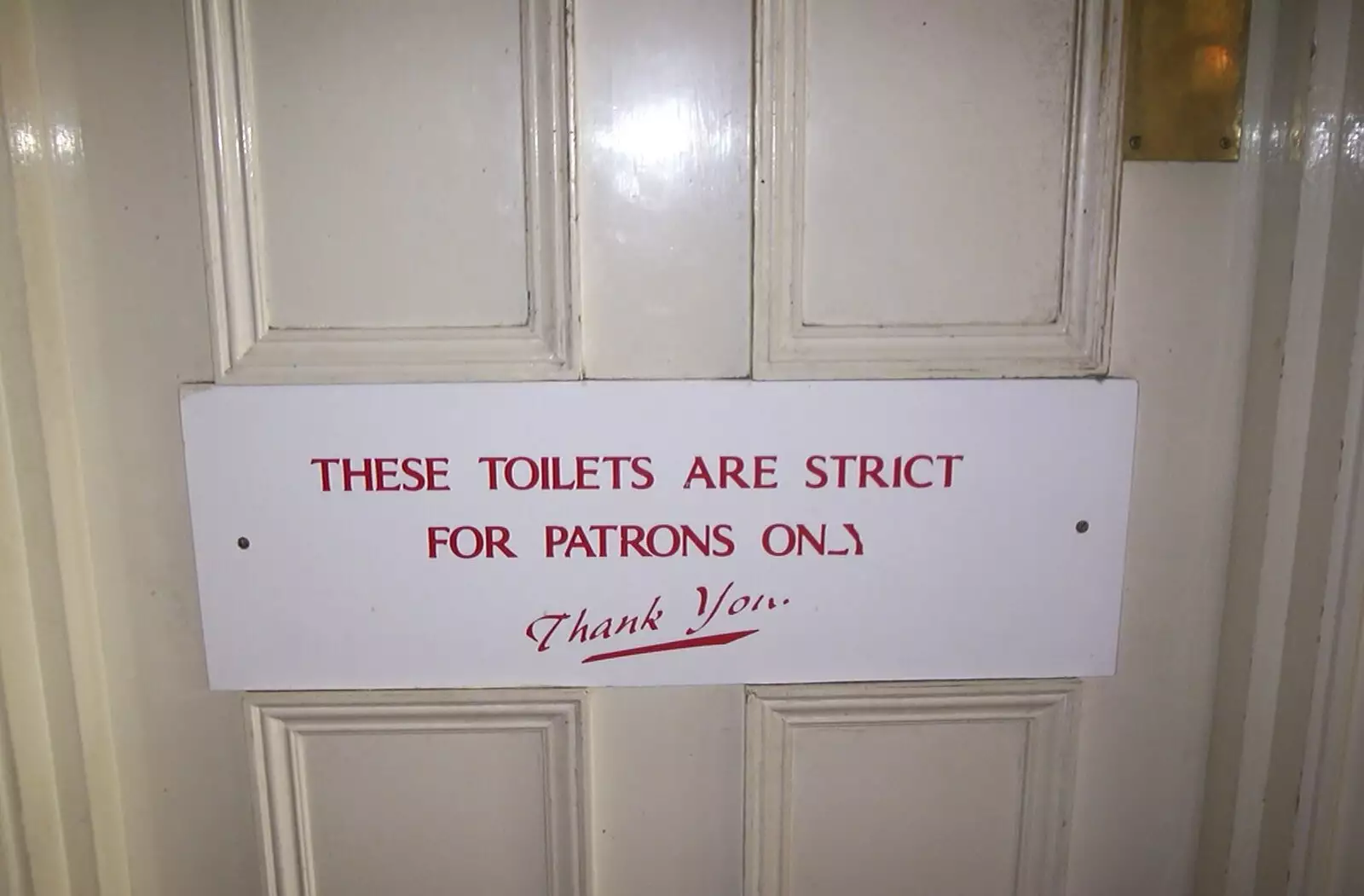 These toilets are strict, but only for patrons, from A BSCC Camping Trip to the Fox Inn, Shadingfield, Suffolk - 9th August 2003