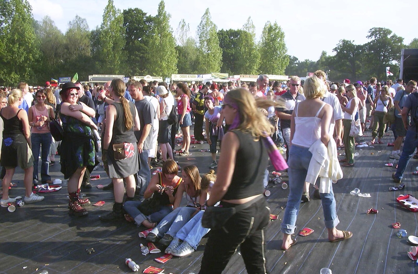 The crowd breaks up from V Festival 2003, Hyland's Park, Chelmsford, Essex - 16th August 2003