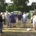 The queue for the festival bogs, V Festival 2003, Hyland's Park, Chelmsford, Essex - 16th August 2003