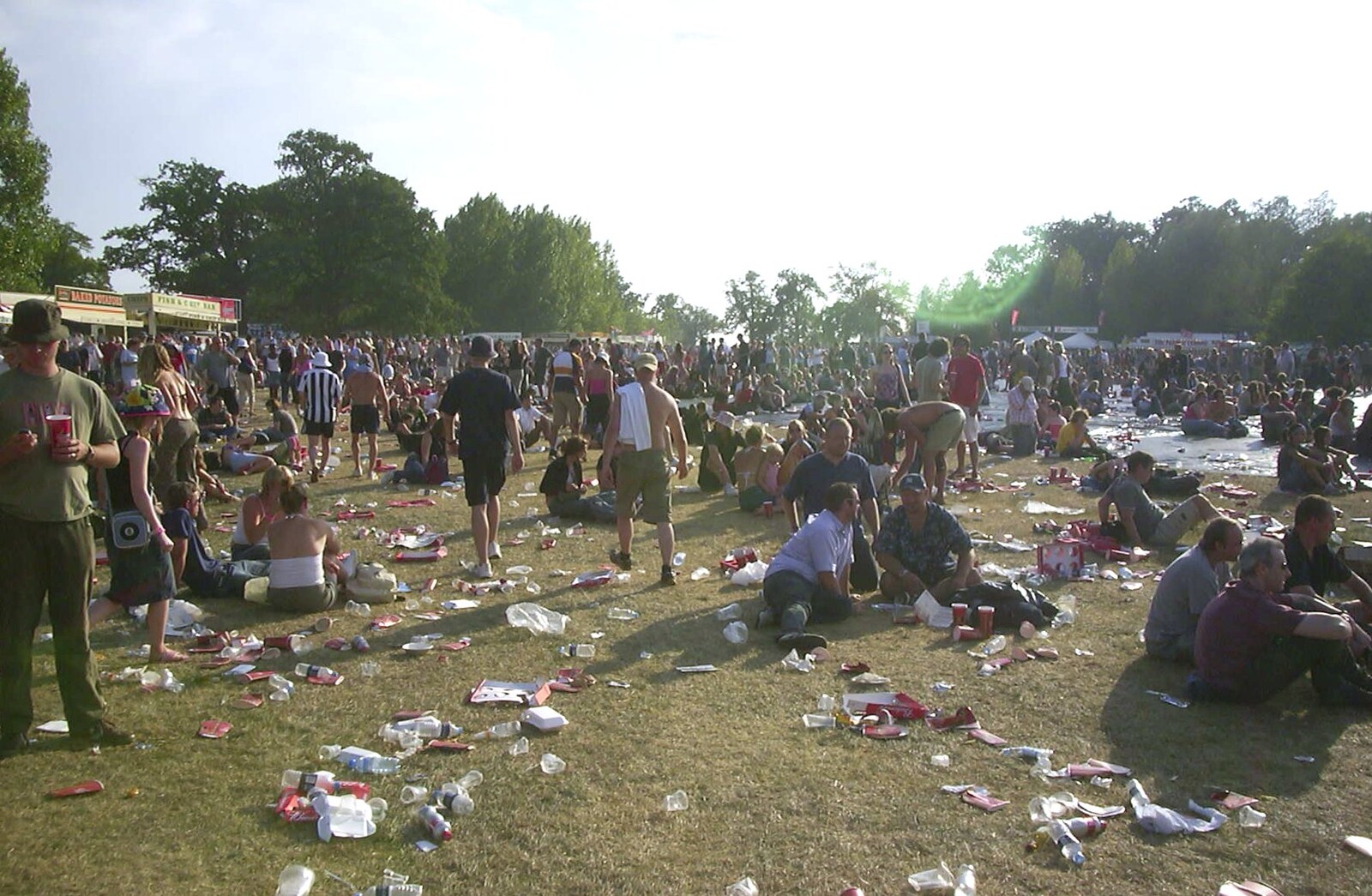 The mess builds up, and it's only the afternoon from V Festival 2003, Hyland's Park, Chelmsford, Essex - 16th August 2003