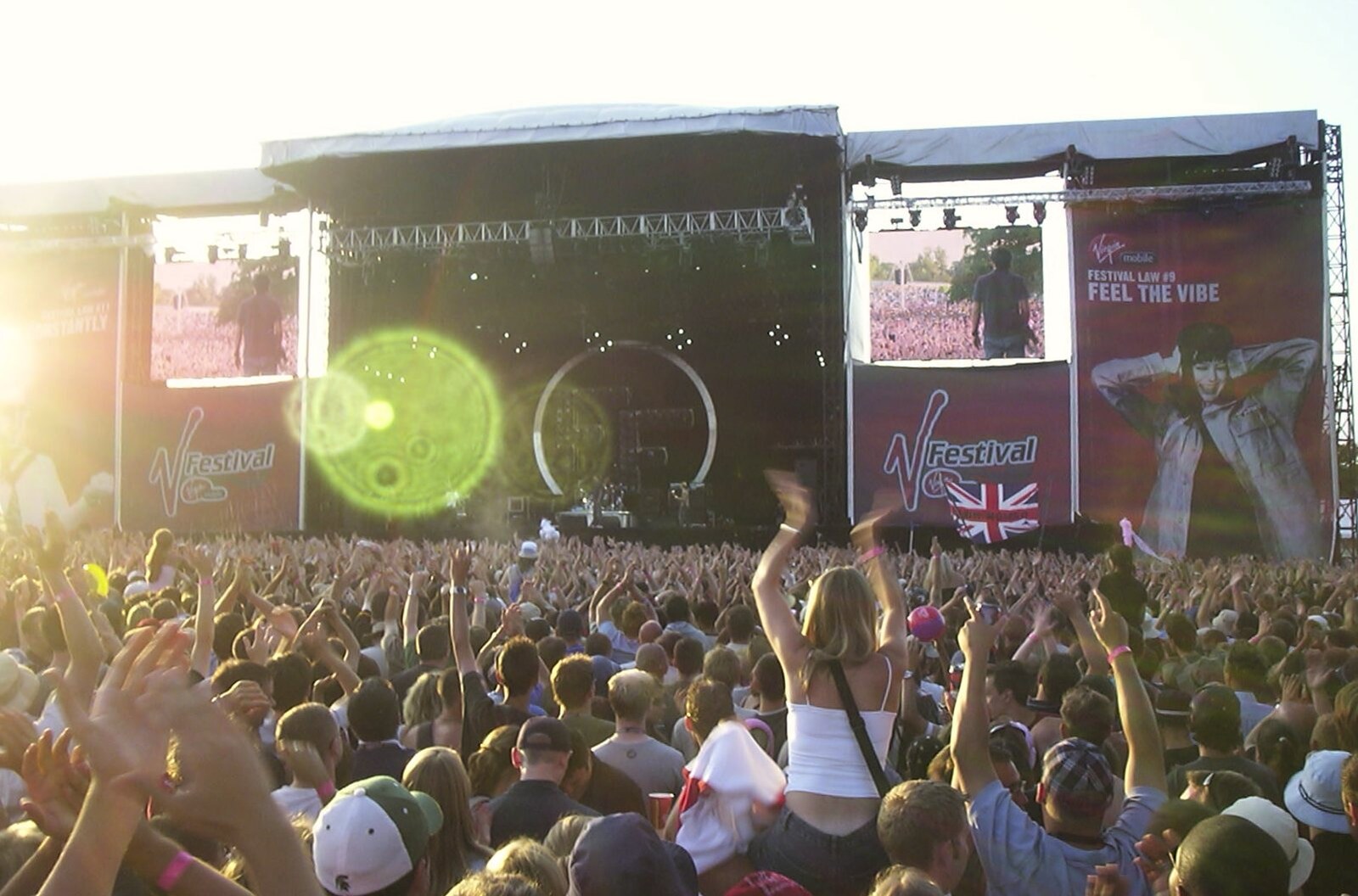 The Foo Fighters take to the stage from V Festival 2003, Hyland's Park, Chelmsford, Essex - 16th August 2003