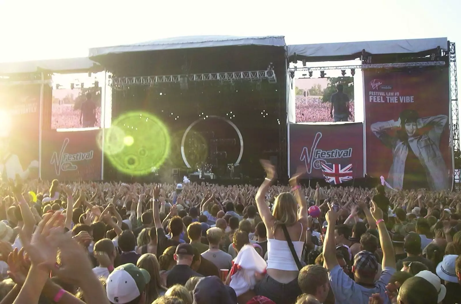 The Foo Fighters take to the stage, from V Festival 2003, Hyland's Park, Chelmsford, Essex - 16th August 2003