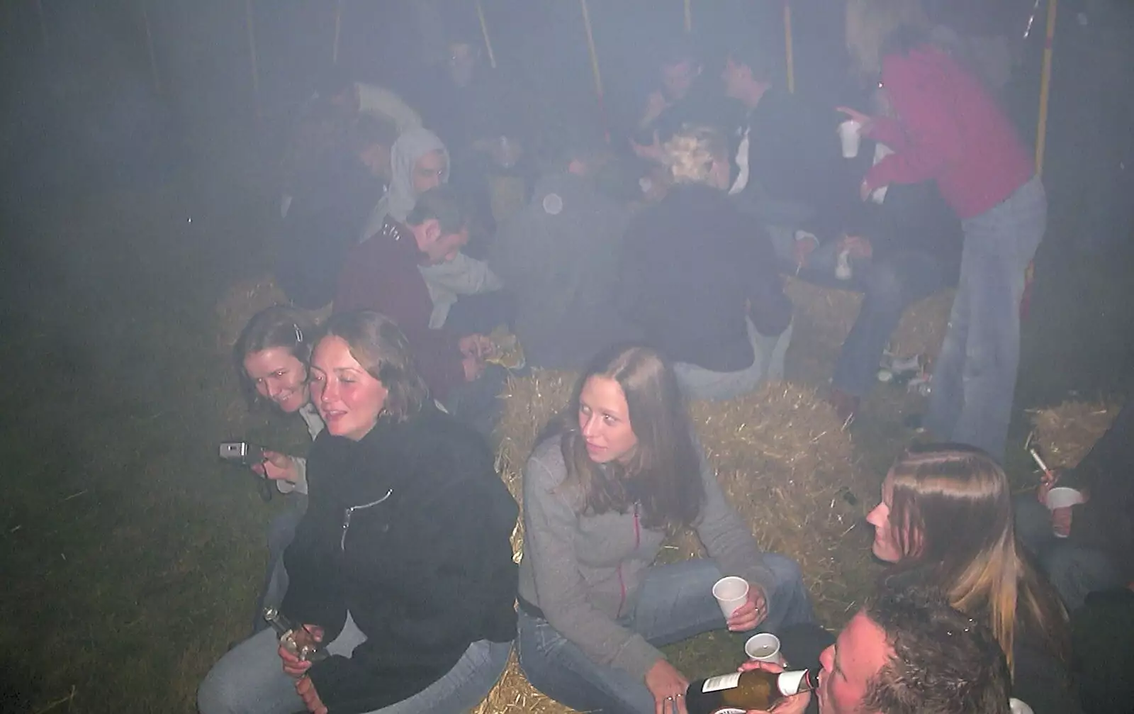 The marquee is full of smoke, from A Mellis Party and the BSCC at Wortham, Suffolk - 5th September 2003