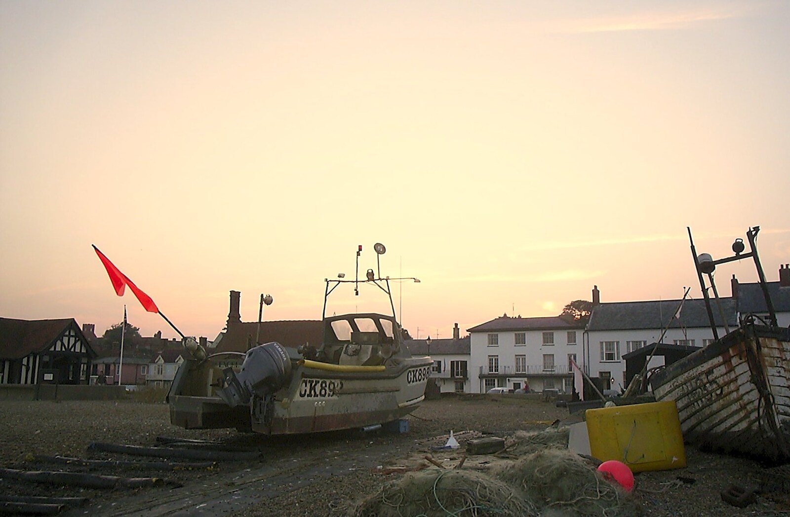 As we get to Aldeburgh, it's already sunset from Fish and Chips on the Beach, Aldeburgh, Suffolk - 12th September 2003