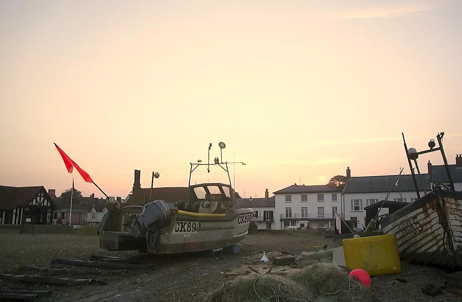 As we get to Aldeburgh, it's already sunset, from Fish and Chips on the Beach, Aldeburgh, Suffolk - 12th September 2003