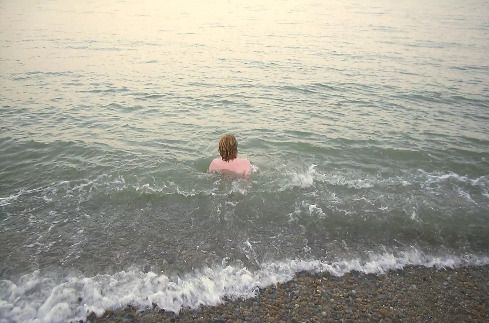 Wavy's still in the sea, from Fish and Chips on the Beach, Aldeburgh, Suffolk - 12th September 2003