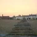 A rudimentary timber slipway down to the sea, Fish and Chips on the Beach, Aldeburgh, Suffolk - 12th September 2003