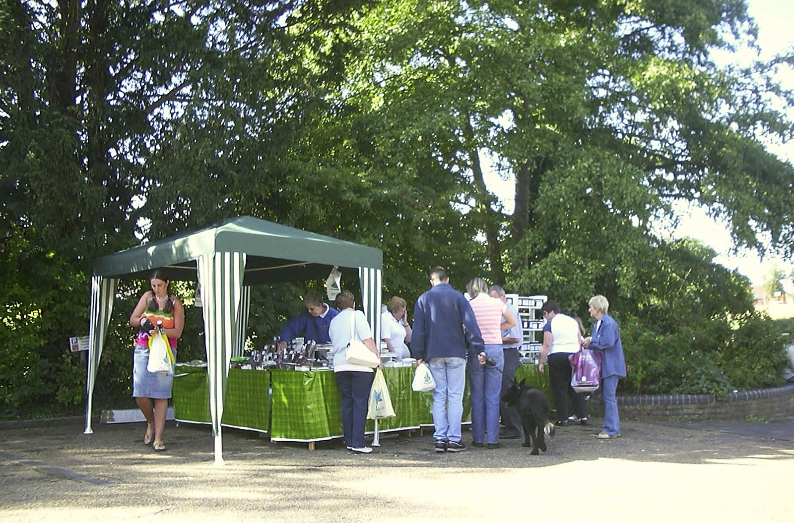 A food tent near the Mere from Ten Pin Bowling, Norwich, Norfolk - 13th September 2003