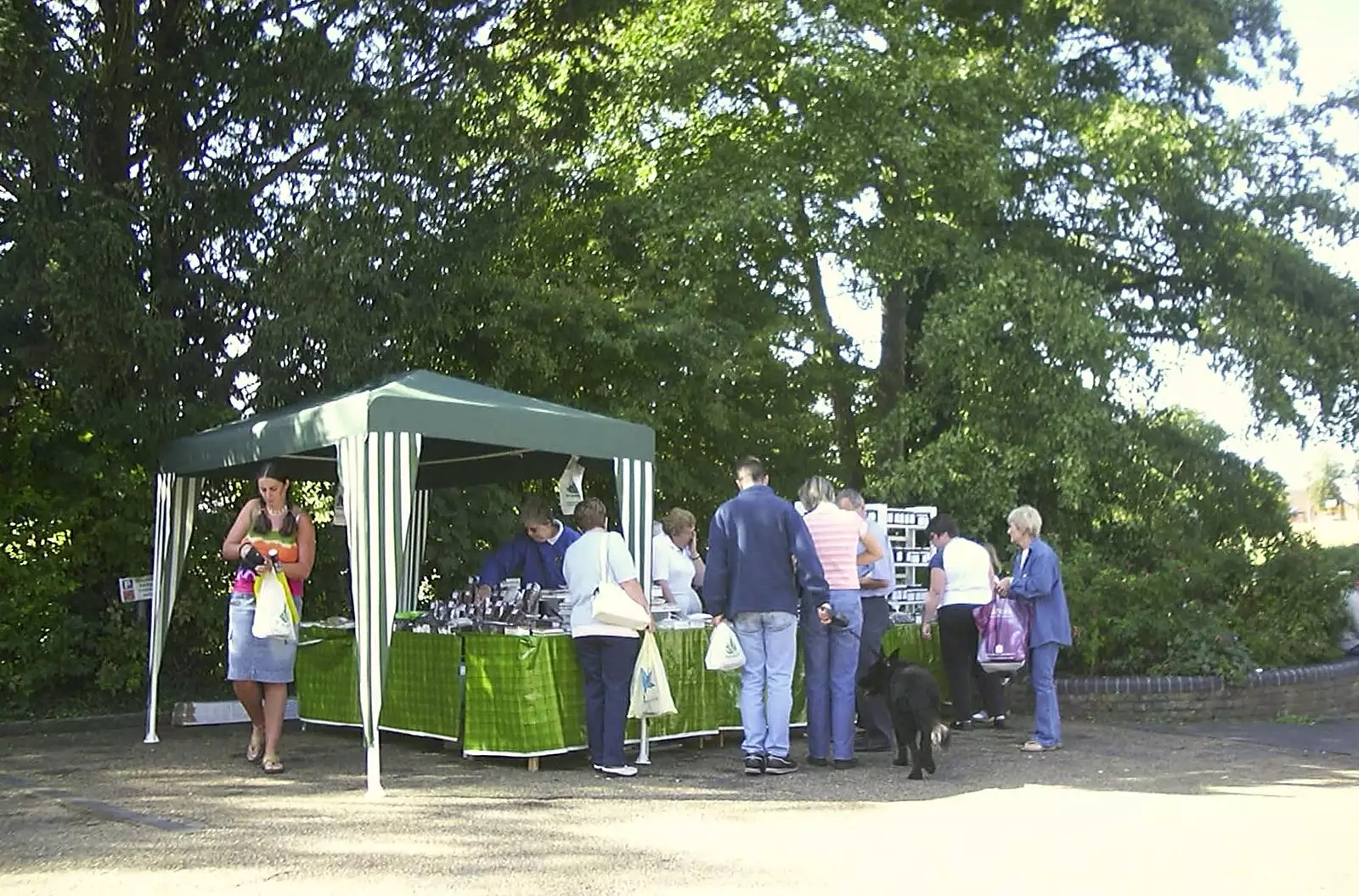 A food tent near the Mere, from Ten Pin Bowling, Norwich, Norfolk - 13th September 2003