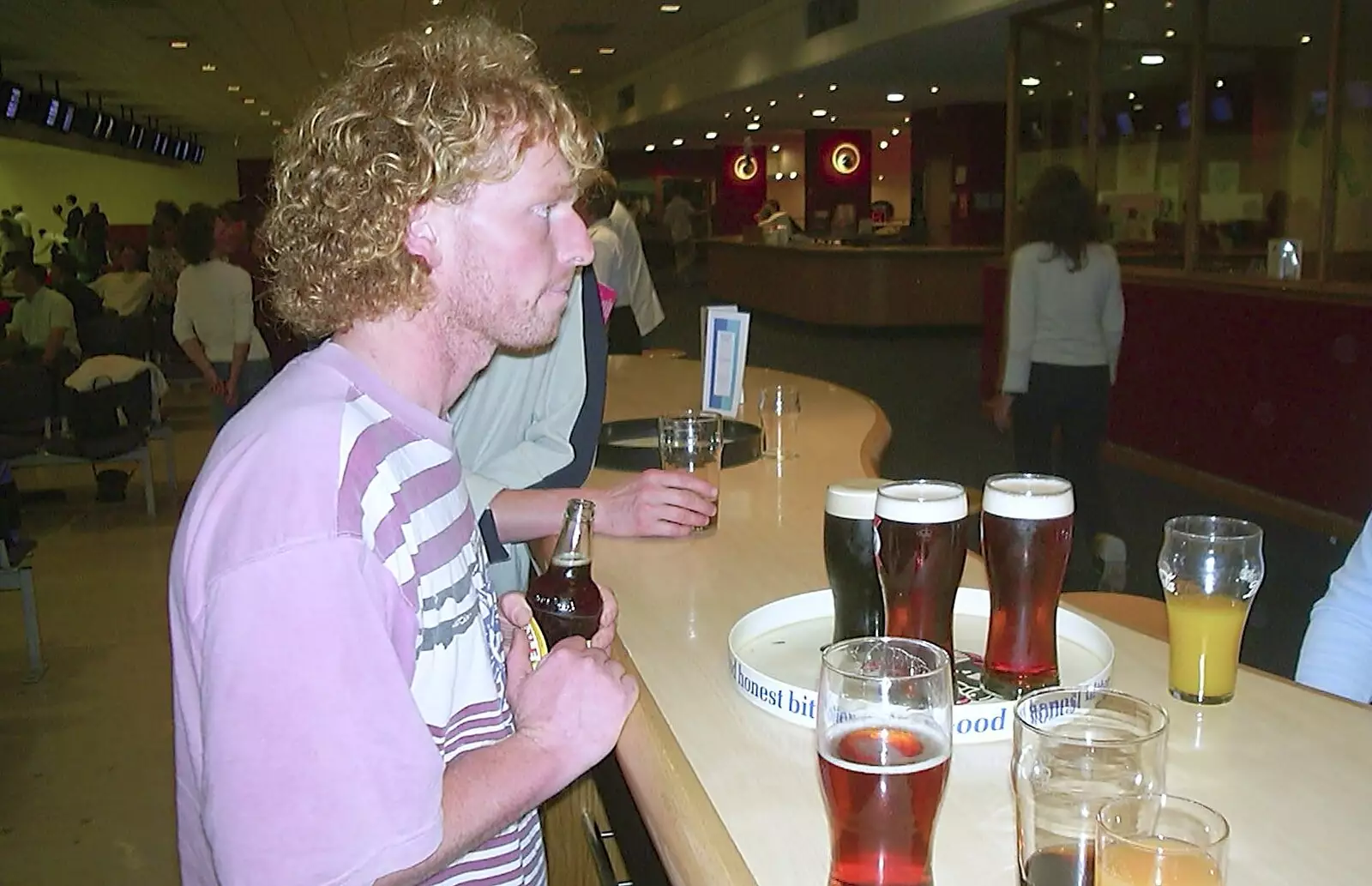 Wavy at the bar, from Ten Pin Bowling, Norwich, Norfolk - 13th September 2003