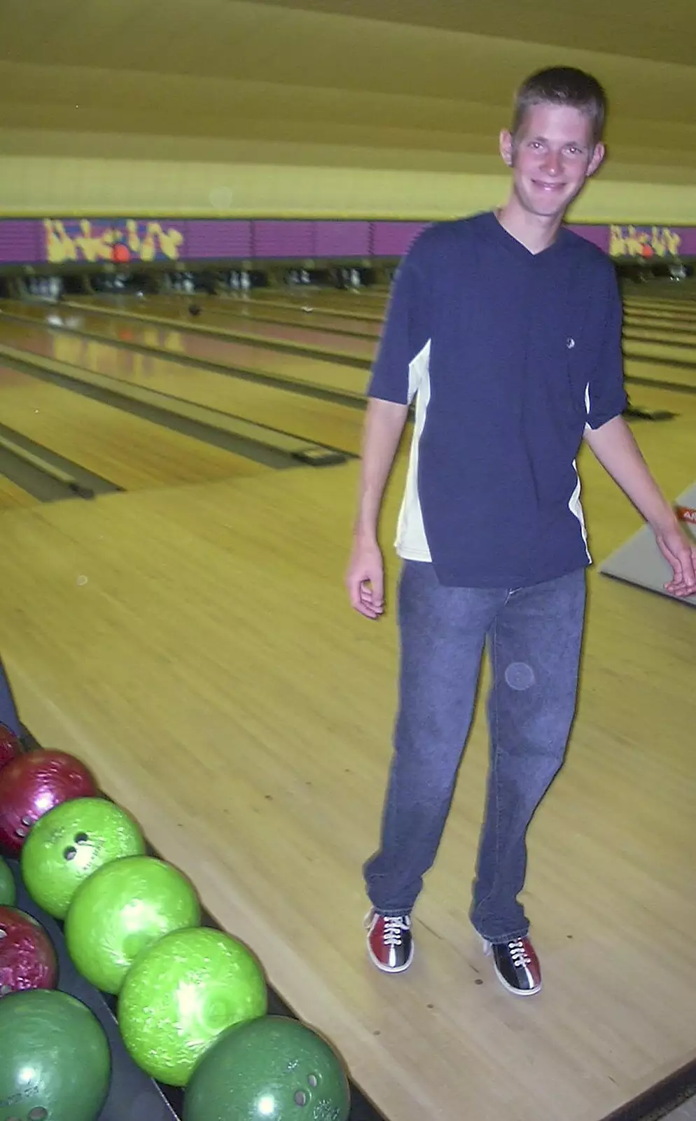 The Boy Phil, after a bowl, from Ten Pin Bowling, Norwich, Norfolk - 13th September 2003