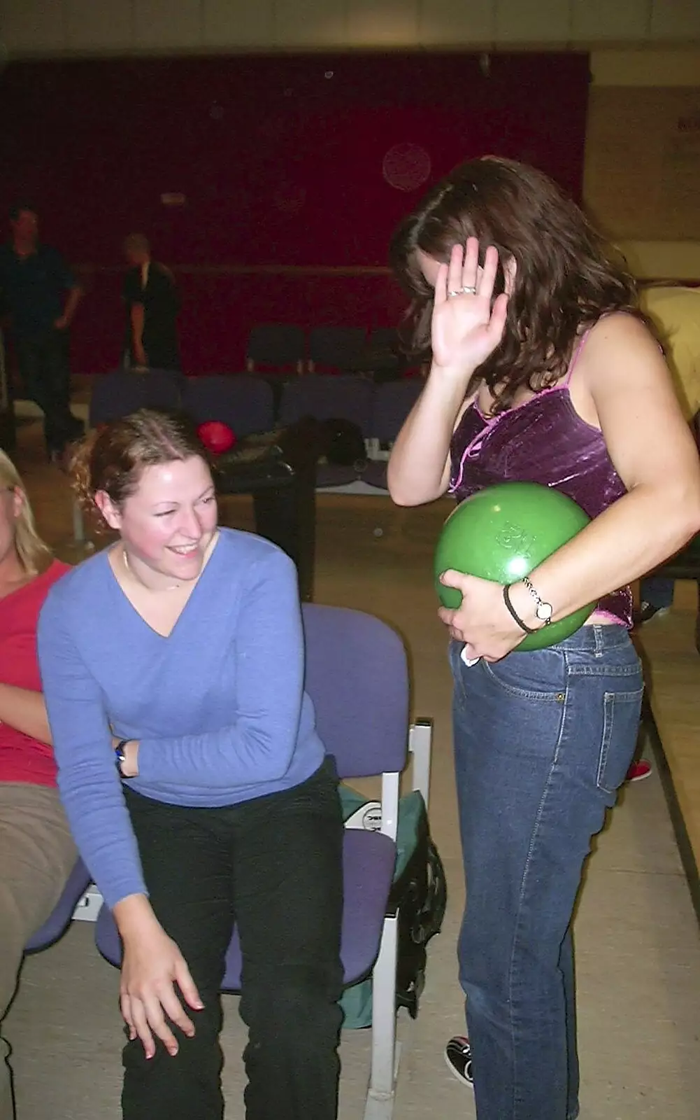 Lou and Clare, from Ten Pin Bowling, Norwich, Norfolk - 13th September 2003