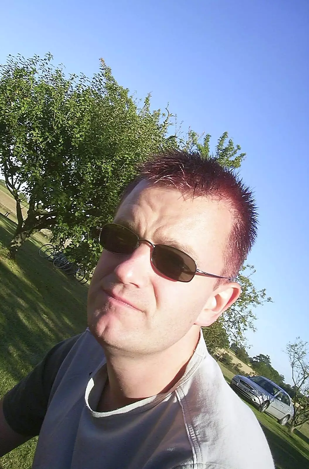 A Nosher selfie, from A Rabbit Barbeque, Dairy Farm, Thrandeston - 14th September 2003